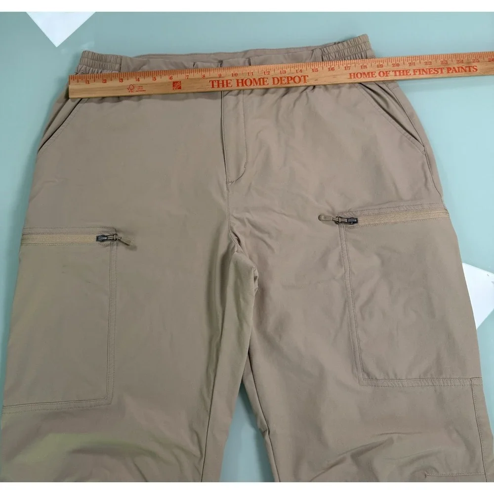 Haimont‎ Performance Cargo Pants Mens XL Khaki Flat Front Straight Fit DadCOre